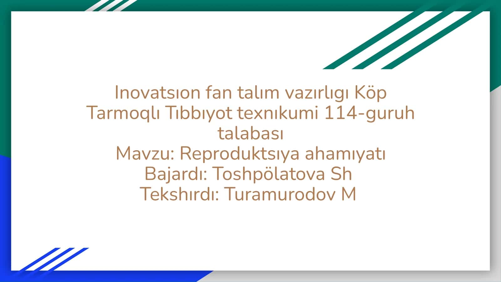 Reproduktsıya ahamıyatı 1