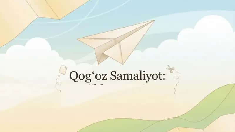 qogʻozdan samolyot yasash 1