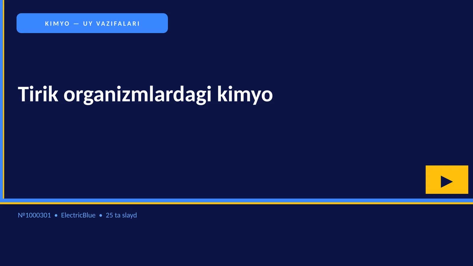Tirik organizmlardagi kimyo 1