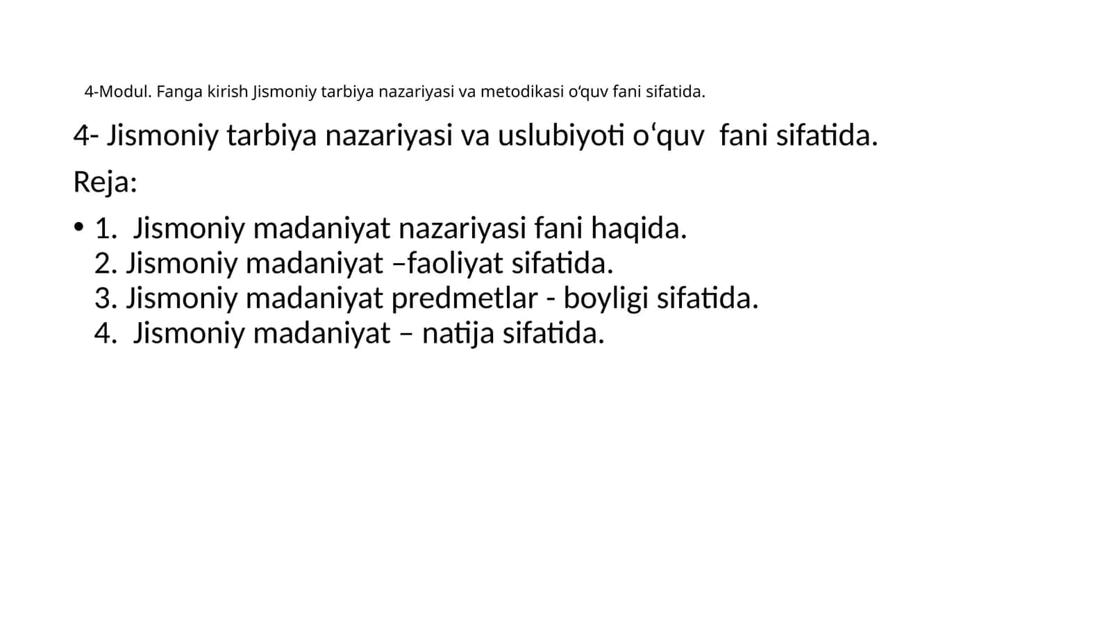 Jismoniy tarbiya nazariyasi va uslubiyoti o‘quv fani sifatida 1