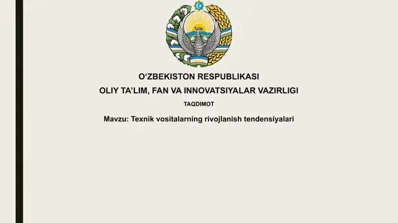 Texnik vositalarning rivojlanishtendensiyalari 1