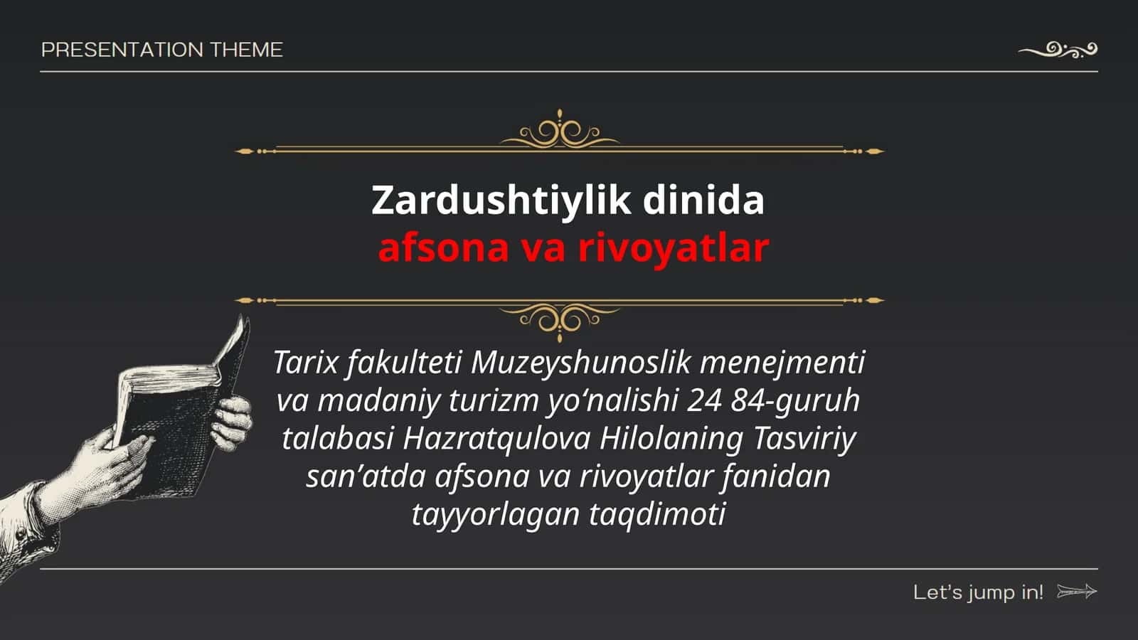 Zardushtiylik dinida afsona va rivoyatlar 1