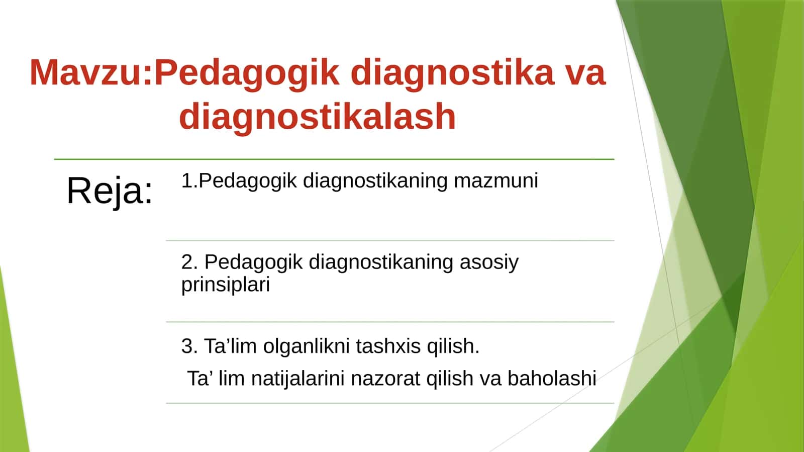 Pedagogik diagnostika va diagnostikalash 1
