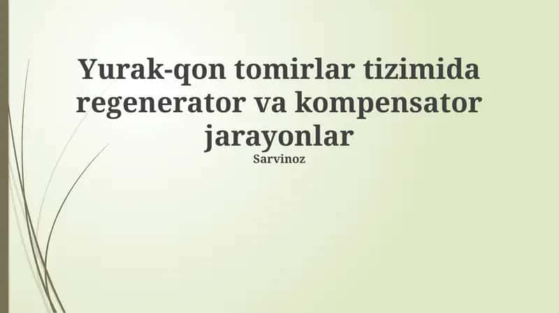 Yurak-qon tomirlar tizimi 1