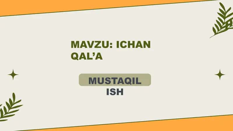 Ichan qal'a 1