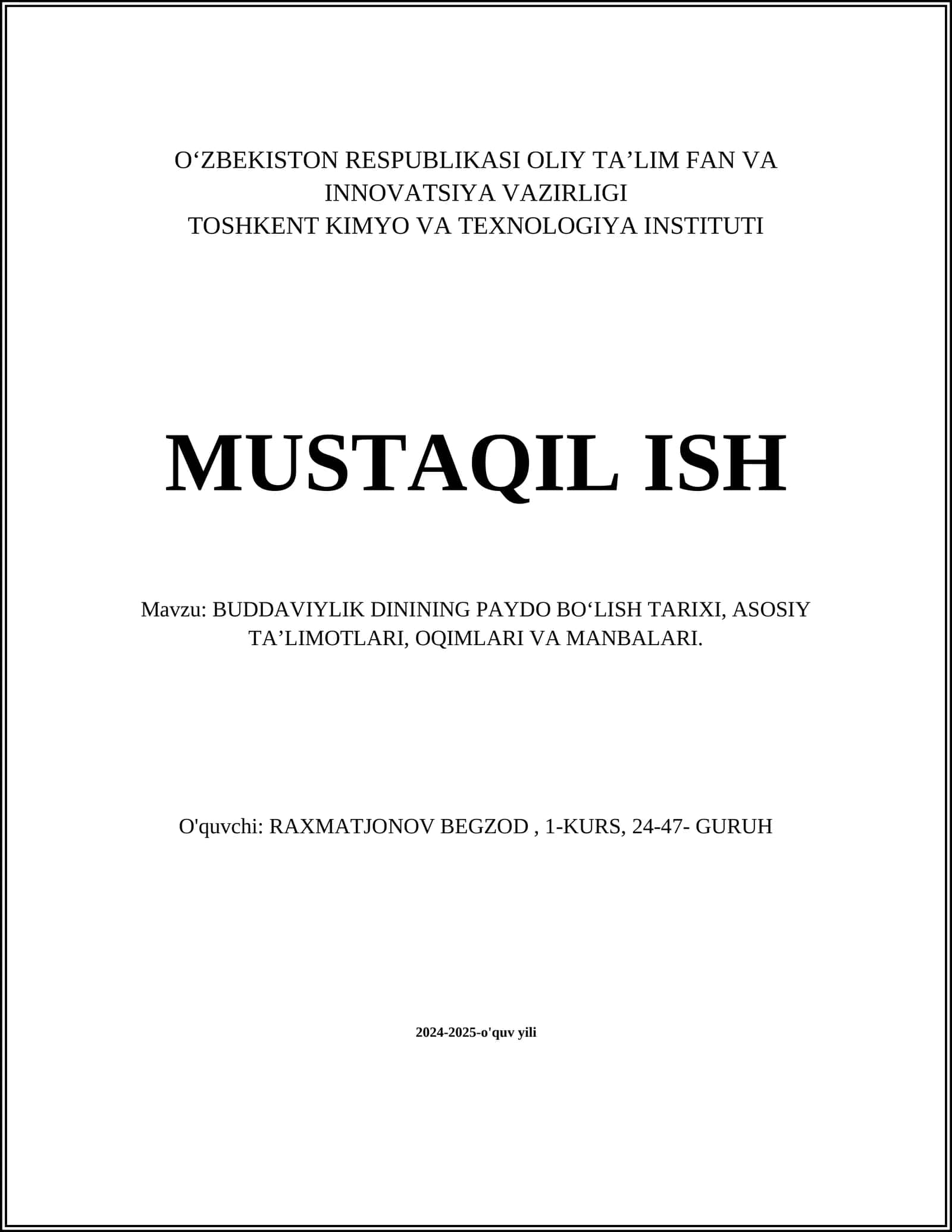 Buddaviylikning paydo bo'lishi va tarixi 1