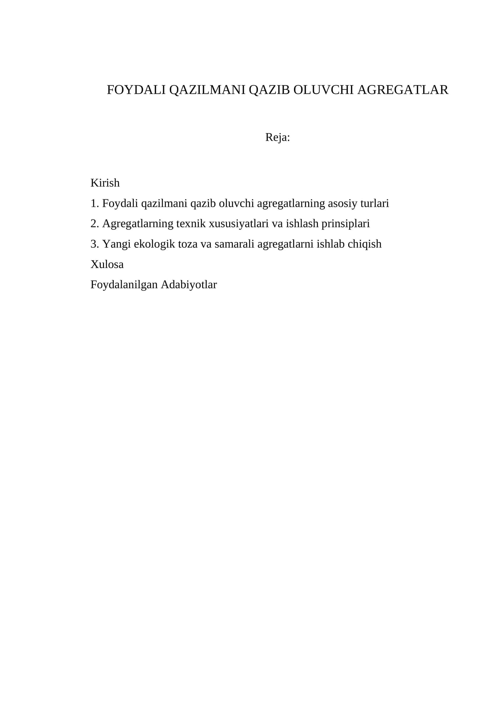 FOYDALI QAZILMANI QAZIB OLUVCHI AGREGATLAR 1