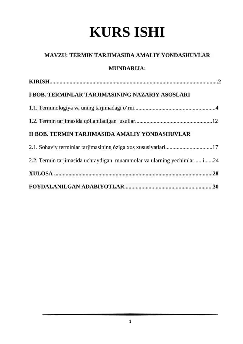 TERMIN TARJIMASIDA AMALIY YONDASHUVLAR 1