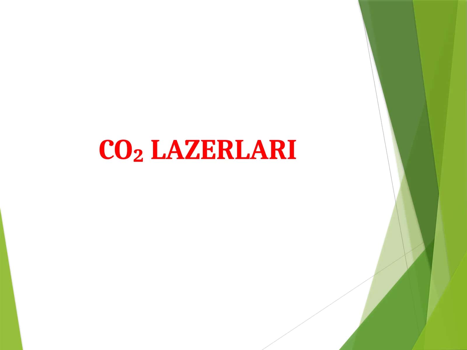 Taqdimot. Mavzu: Karbonat angidrid CO₂ lazerlari 1