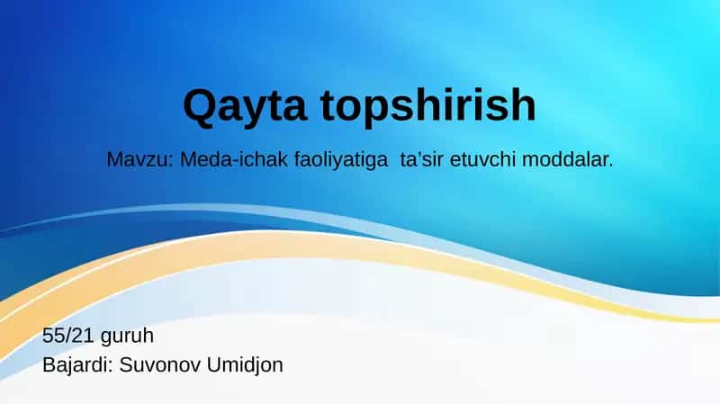 Meda-ichak faoliyatiga ta’sir etuvchi moddalar 1