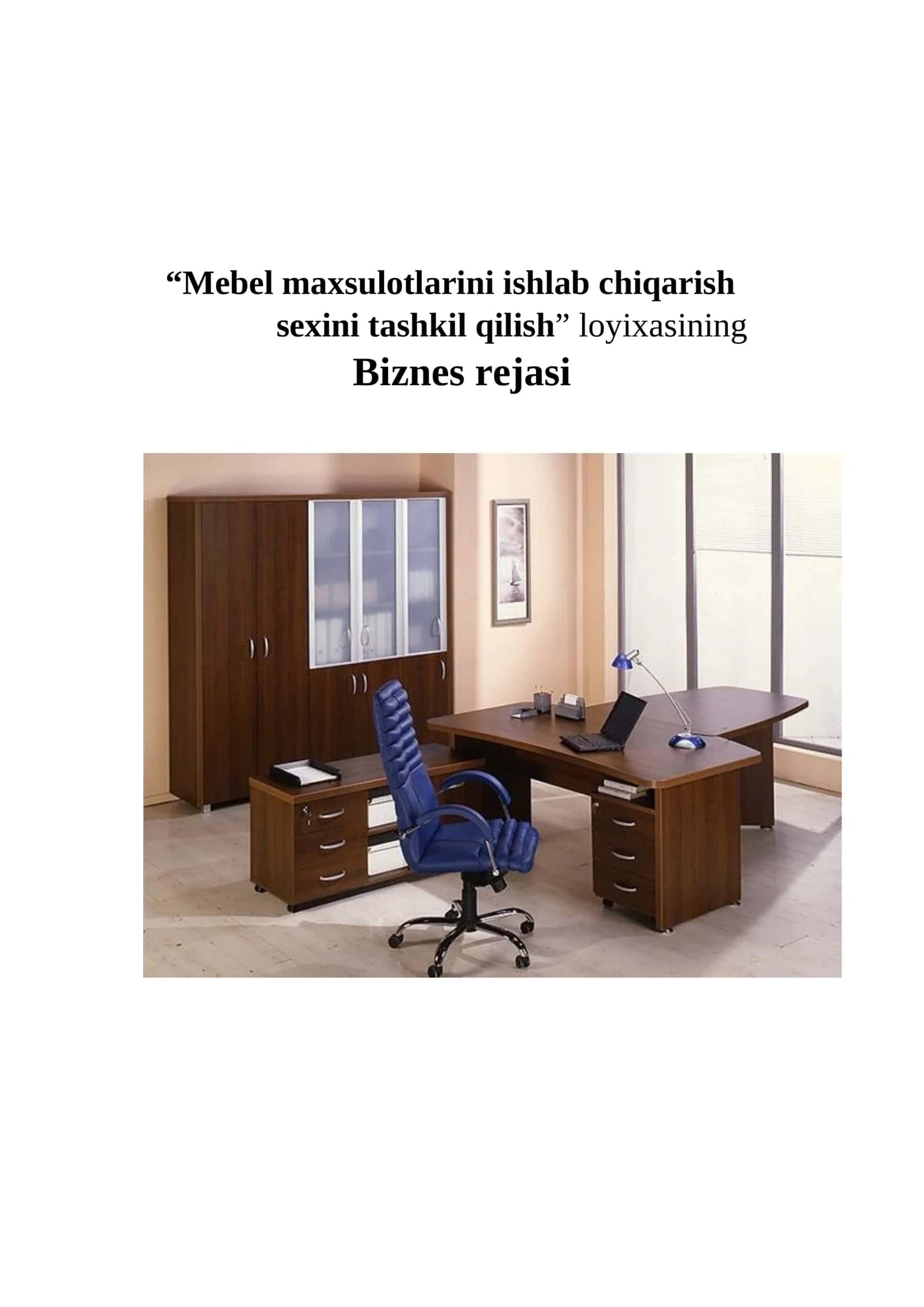 Mebel ishlab chiqarish sexini tashkil qilish BIZNES REJASI 2026 1