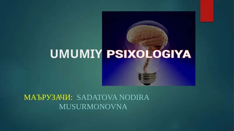 Xulq-atvorning psixofiziologikasosi 1