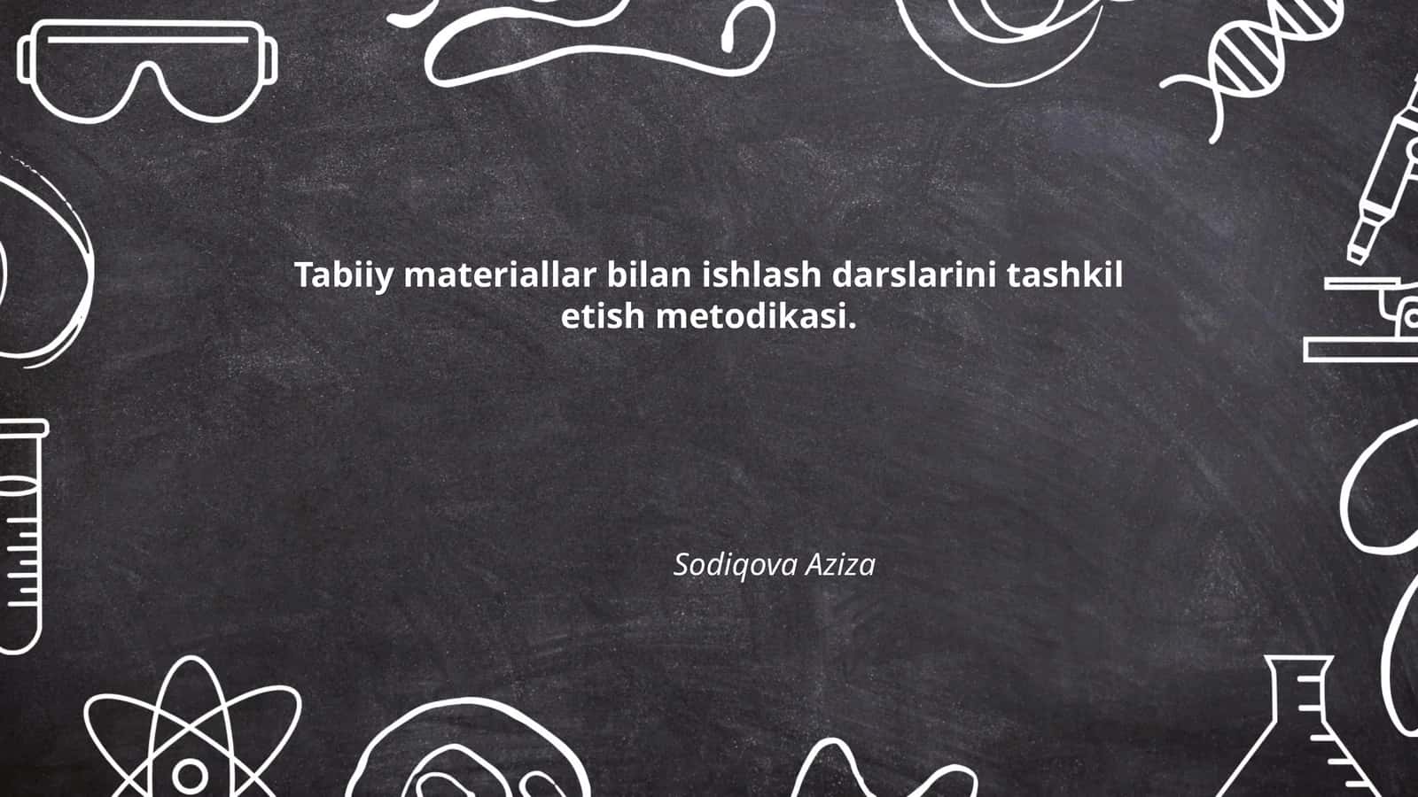 Tabiiy materiallar bilan ishlash darslarini tashkil etish metodikasi 1