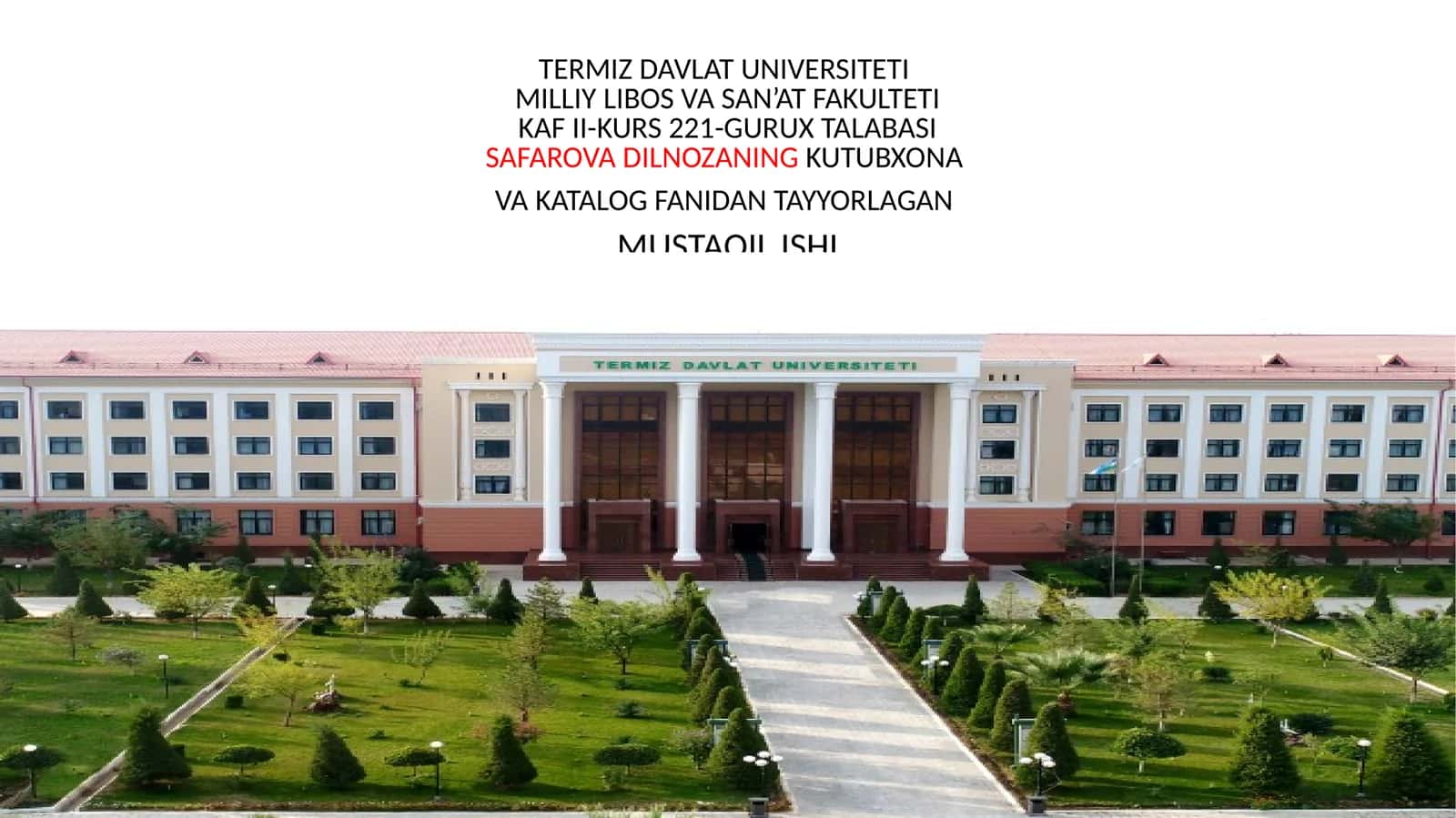KUTUBXONALARDA KATALOGLARNI TUZISH USULLARI 1
