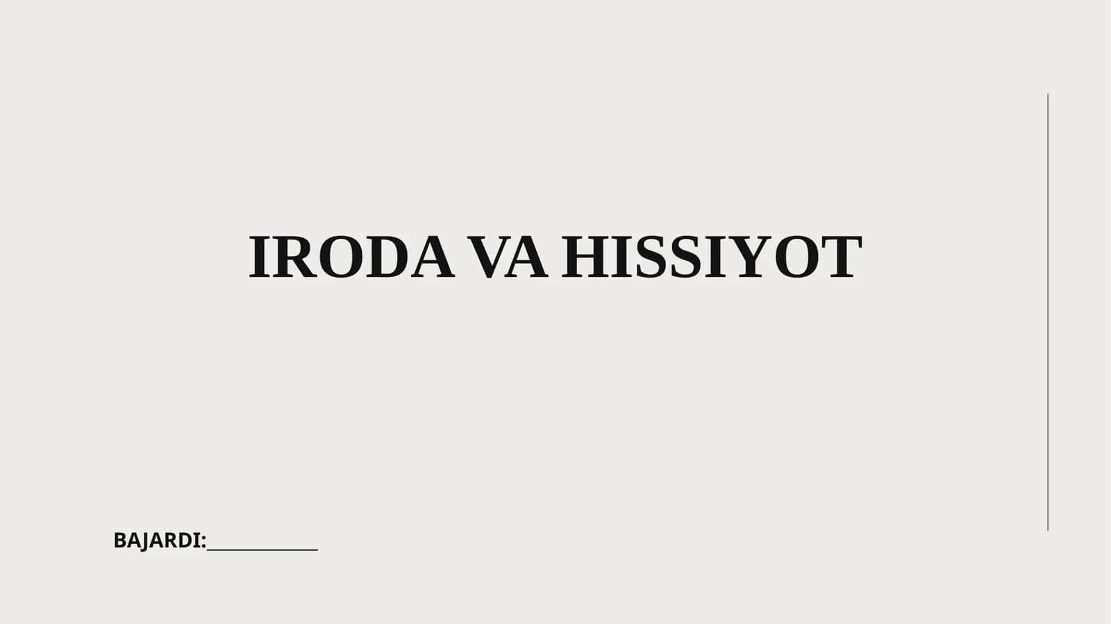 Iroda va hissiyot 1