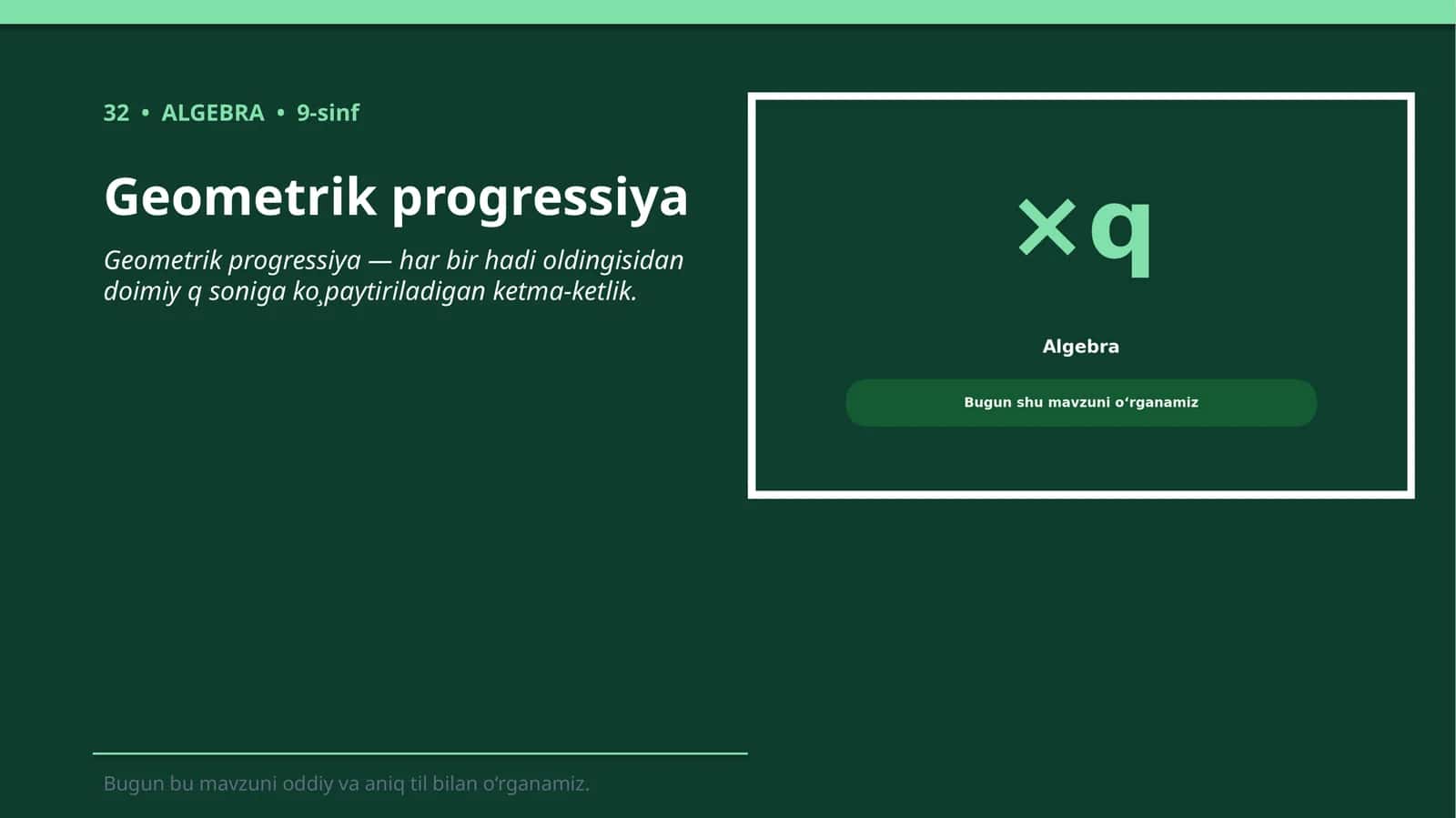 Geometrik progressiya 1