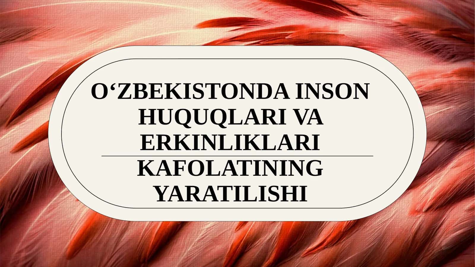 O‘zbekistonda inson huquqlari va erkinliklari kafolatlanishi 1