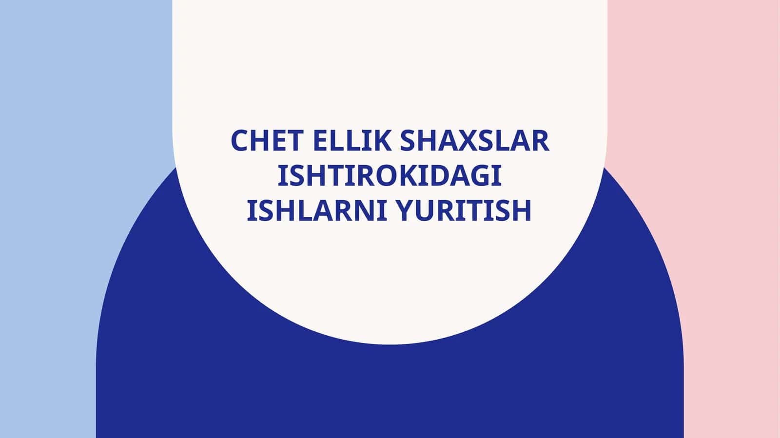 Chet Ellik Shaxslar Ishidagi Ishlar 1