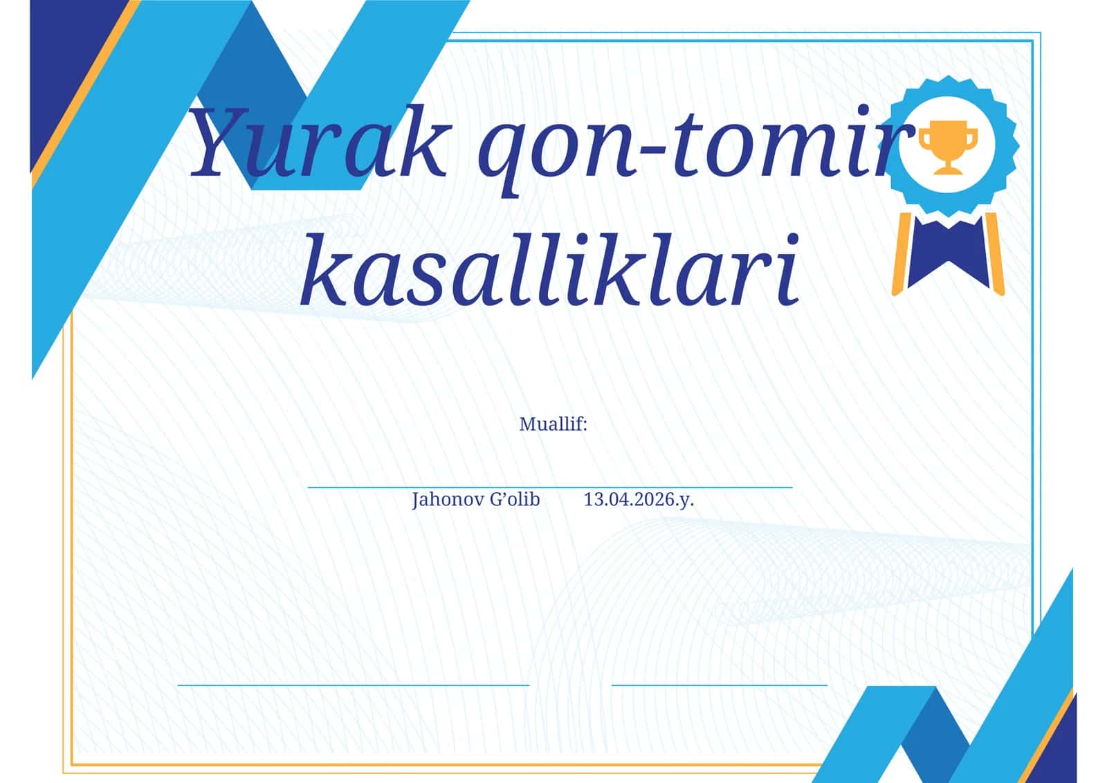 Yurak qon-tomir kasalliklarini oldini olish 1