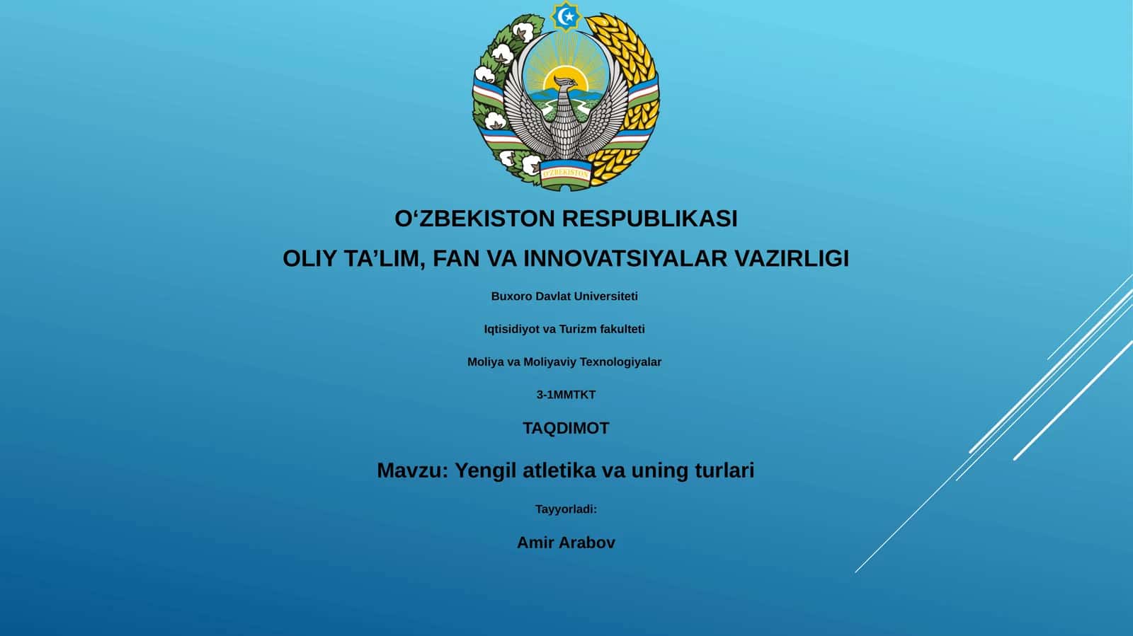 Yengil atletika va uning turlari 1