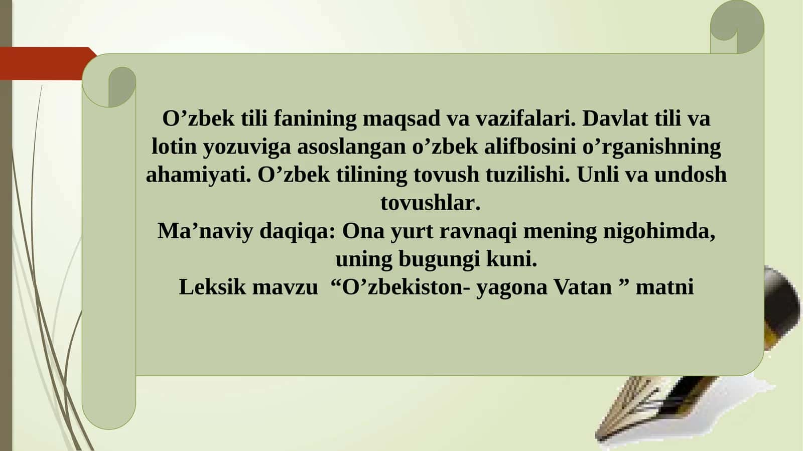 O’zbеktilifanining maqsad va vazifalari 1