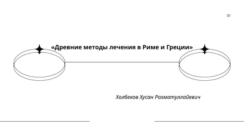 «Древние методы лечения в Риме и Греции» 1