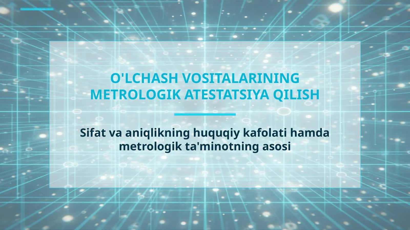 O'LCHASH VOSITALARINING METROLOGIK ATESTATSIYA QILISH 1
