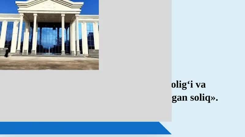 Foyda solig‘i va Aylanmadan olinadigan soliq 1