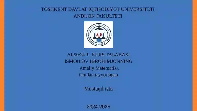 Xususiy hosila va yuqori tartibli differensiallar