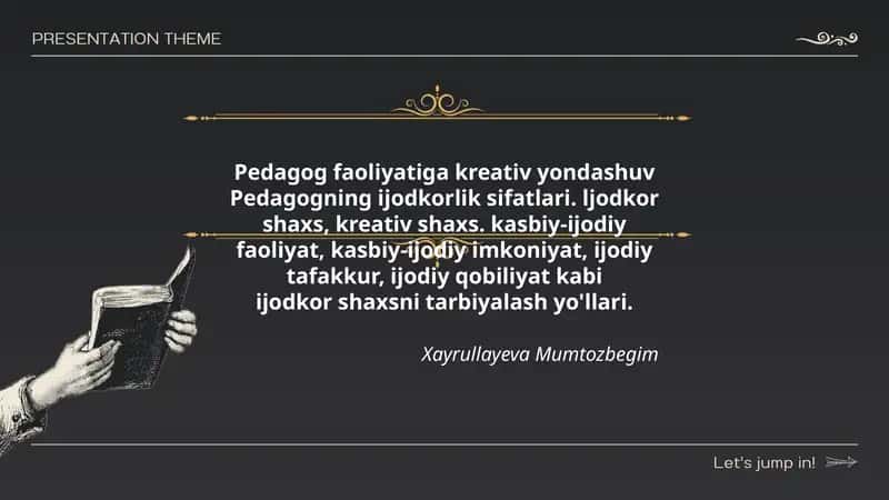 Pedagog faoliyatiga kreativ yondashuv 1