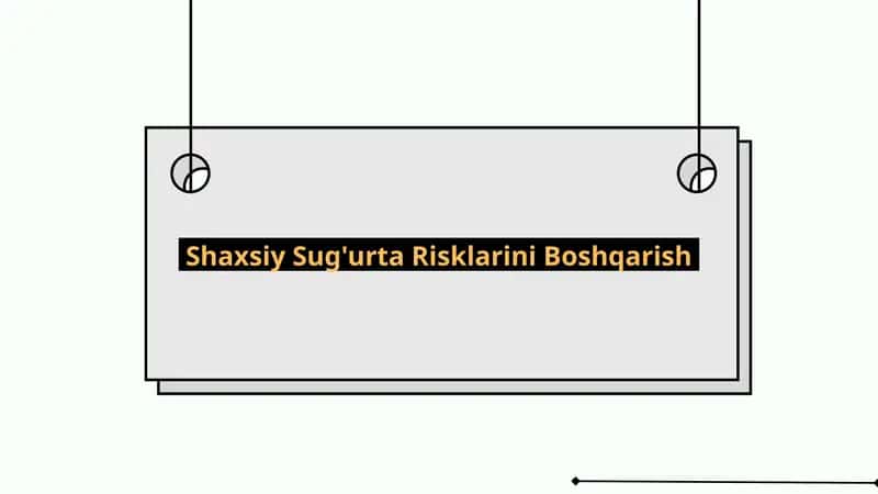 Shaxsiy Sug'urta Risklarini Boshqarish