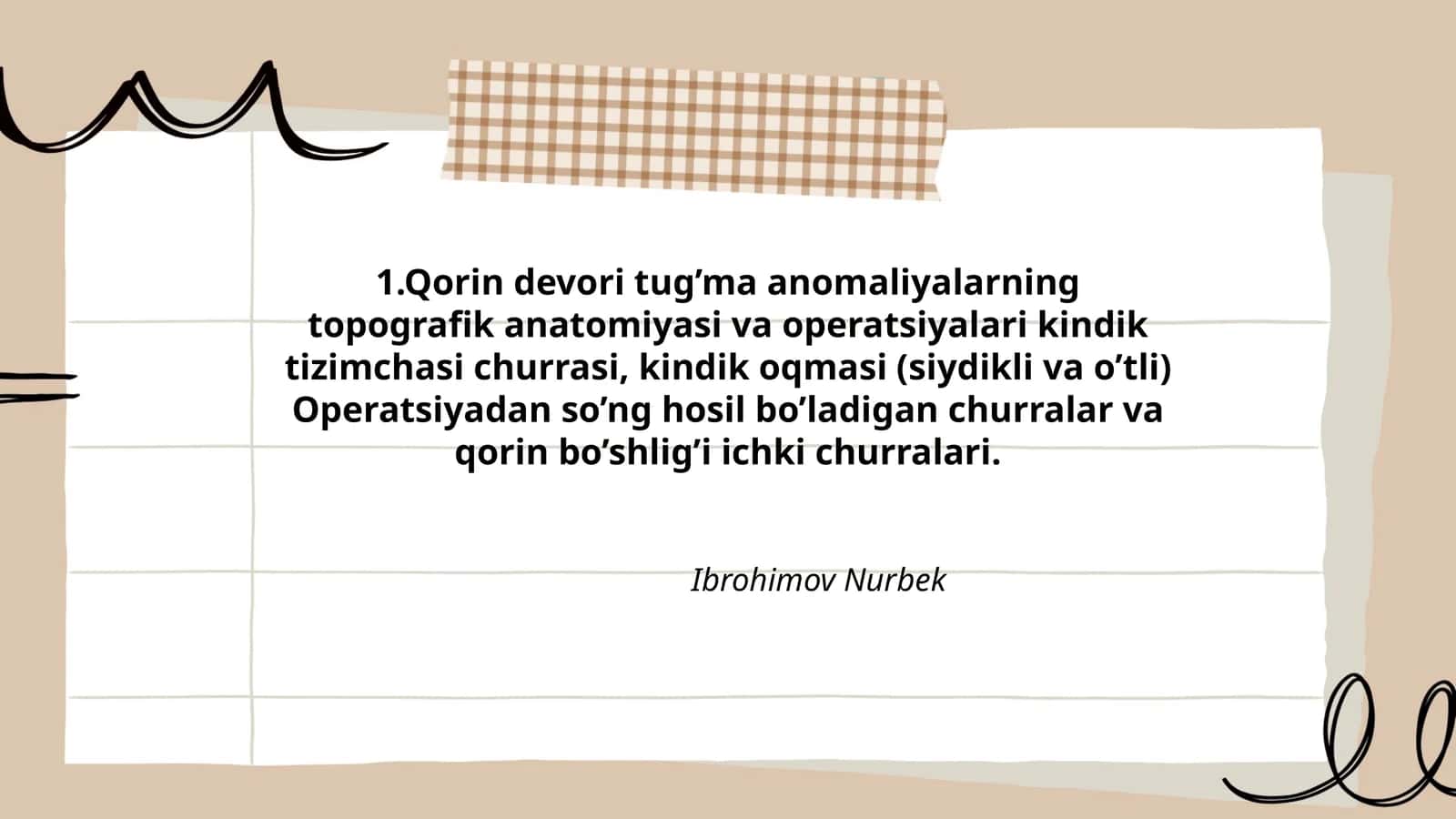 Qorin devori tug’ma anomaliyalarning topografik anatomiyasi va operatsiyalari 1