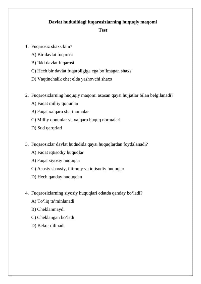 Davlat hududidagi fuqarosizlarning huquqiy maqomi 1