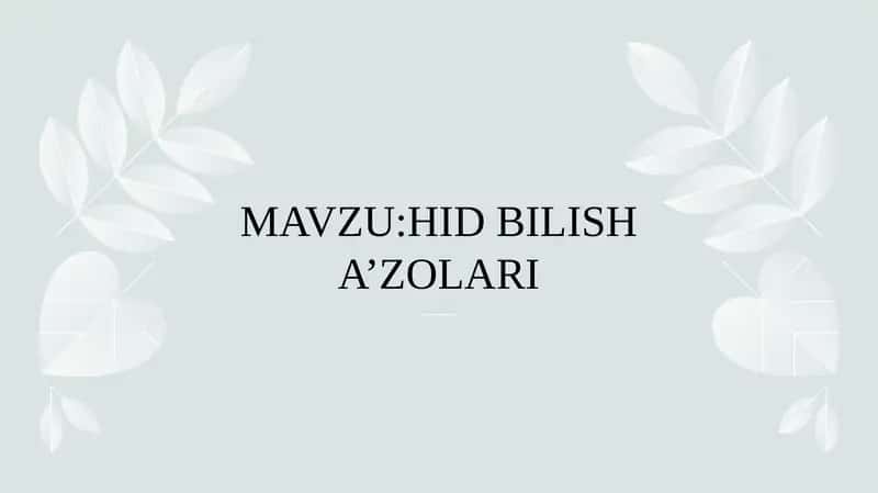 HID BILISH A’ZOLARI 1