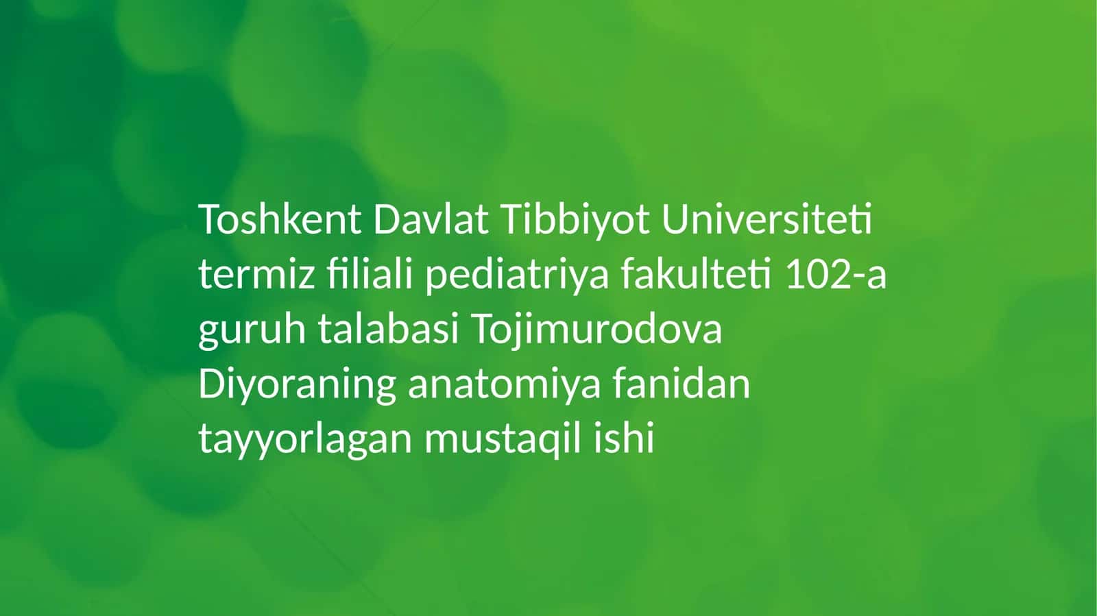 Suyak va bo‘g‘imlarning ontogenezi 1