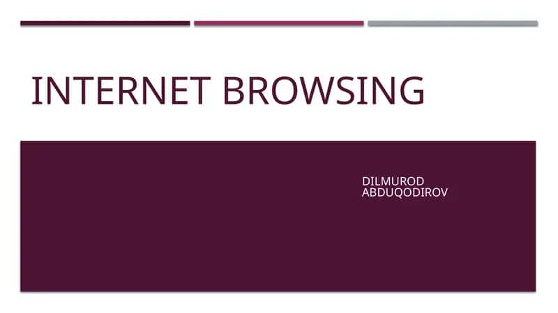Internet browsing 1