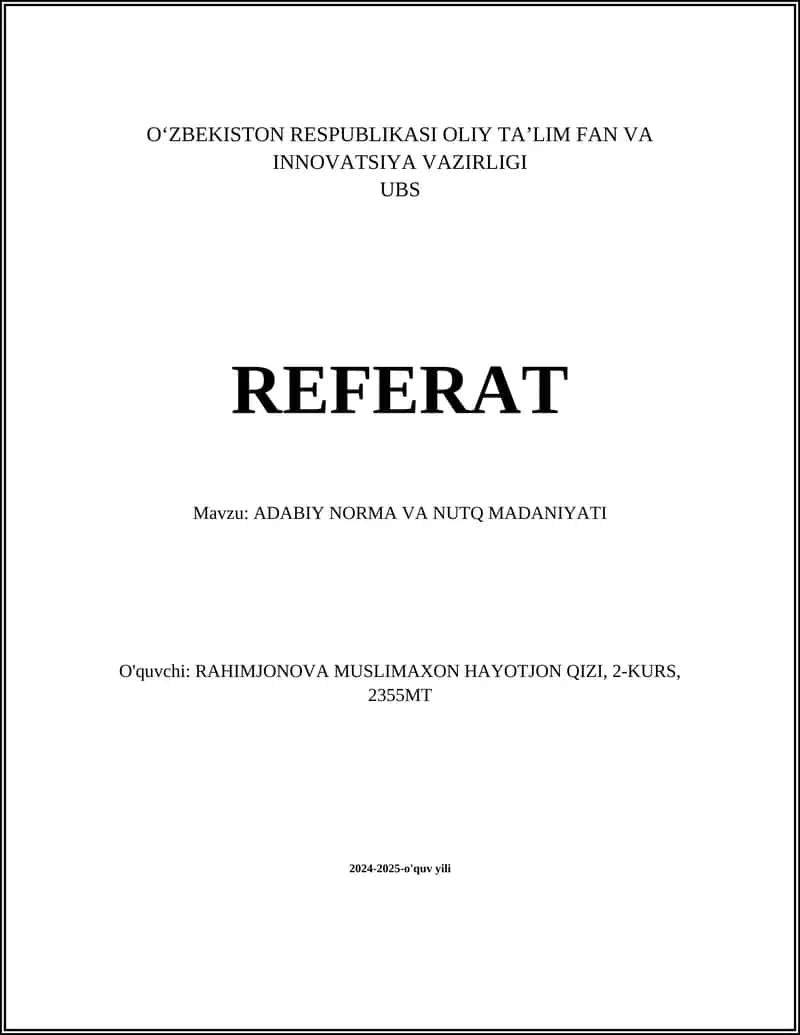 ADABIY NORMA VA NUTQ MADANIYATI 1