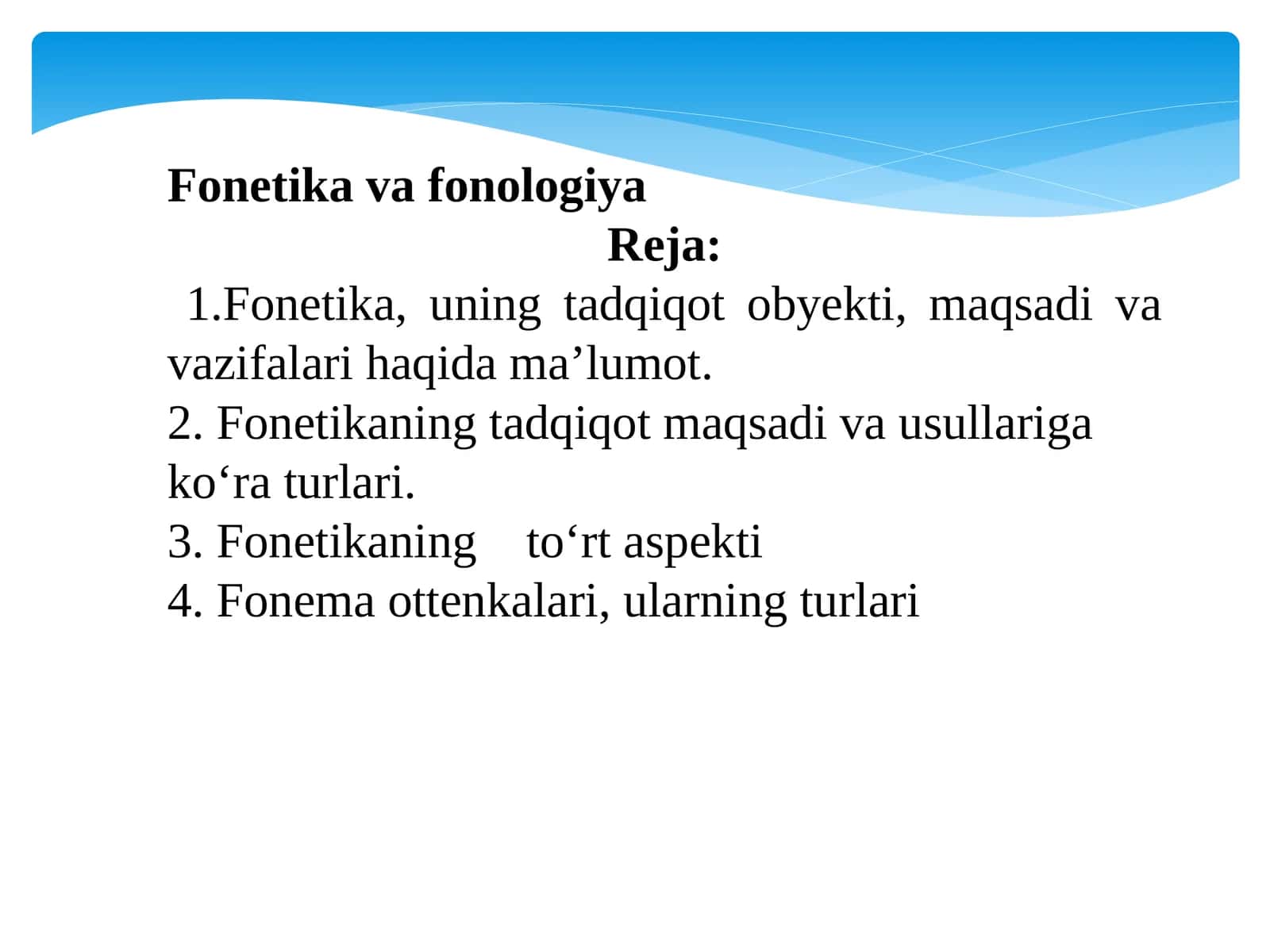 Fonetika va fonologiya 1