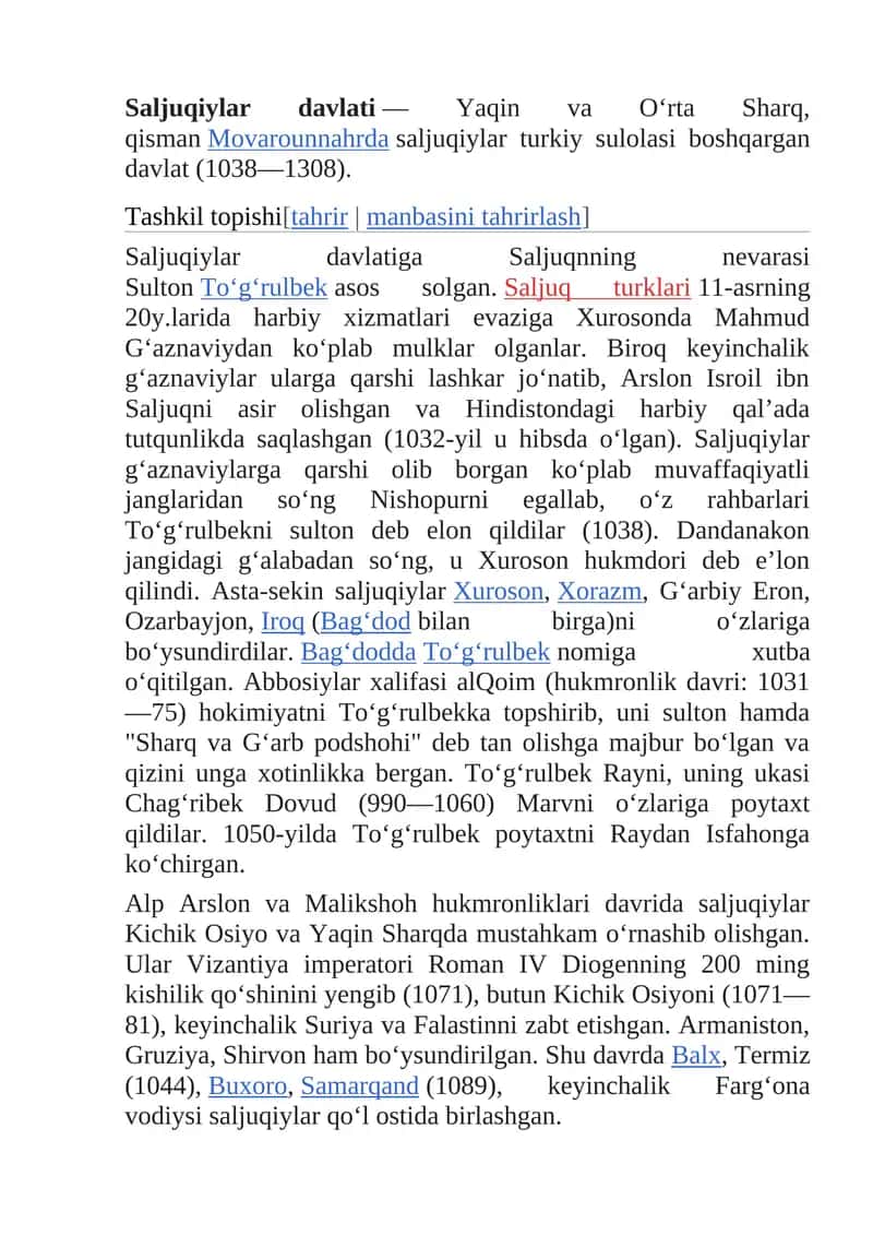 Saljuqiylar davlati 1