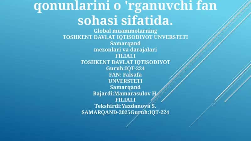 Mantiqning asosiy tushunchalari va tamoyillari 1