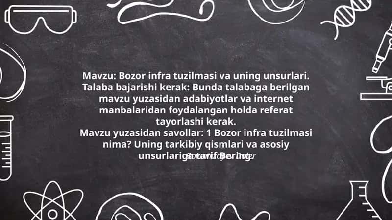 Bozor infra tuzilmasi va uning unsurlari 1