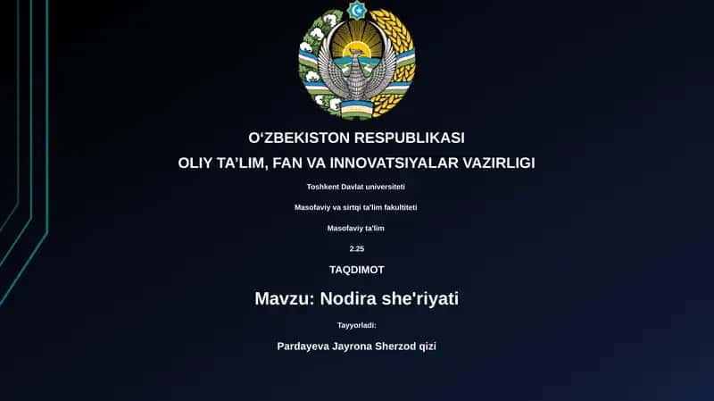 Nodira she'riyati 1