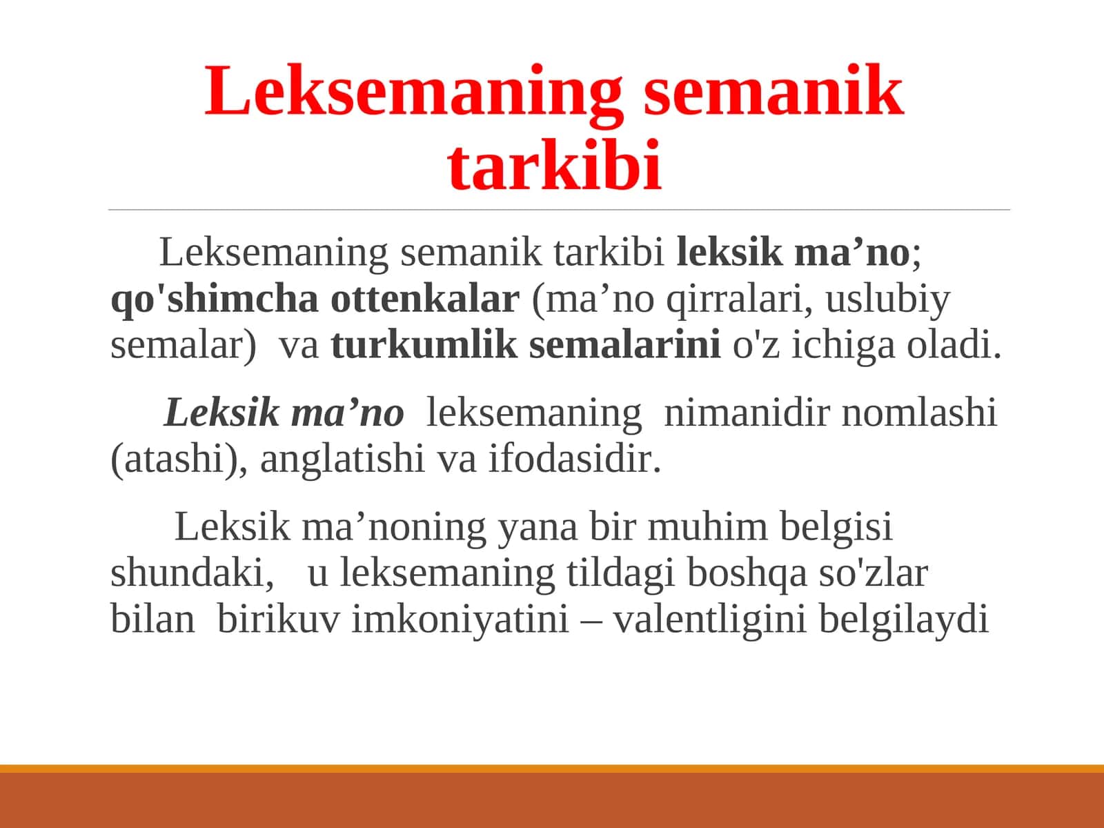 Lеksеmаning sеmаnik tаrkibi 1