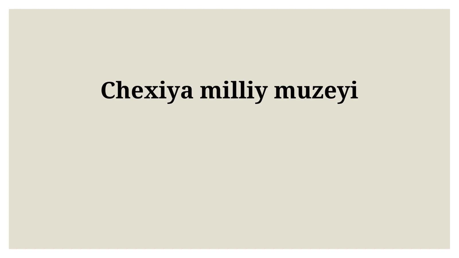 Chexiya milliy muzeyi 1