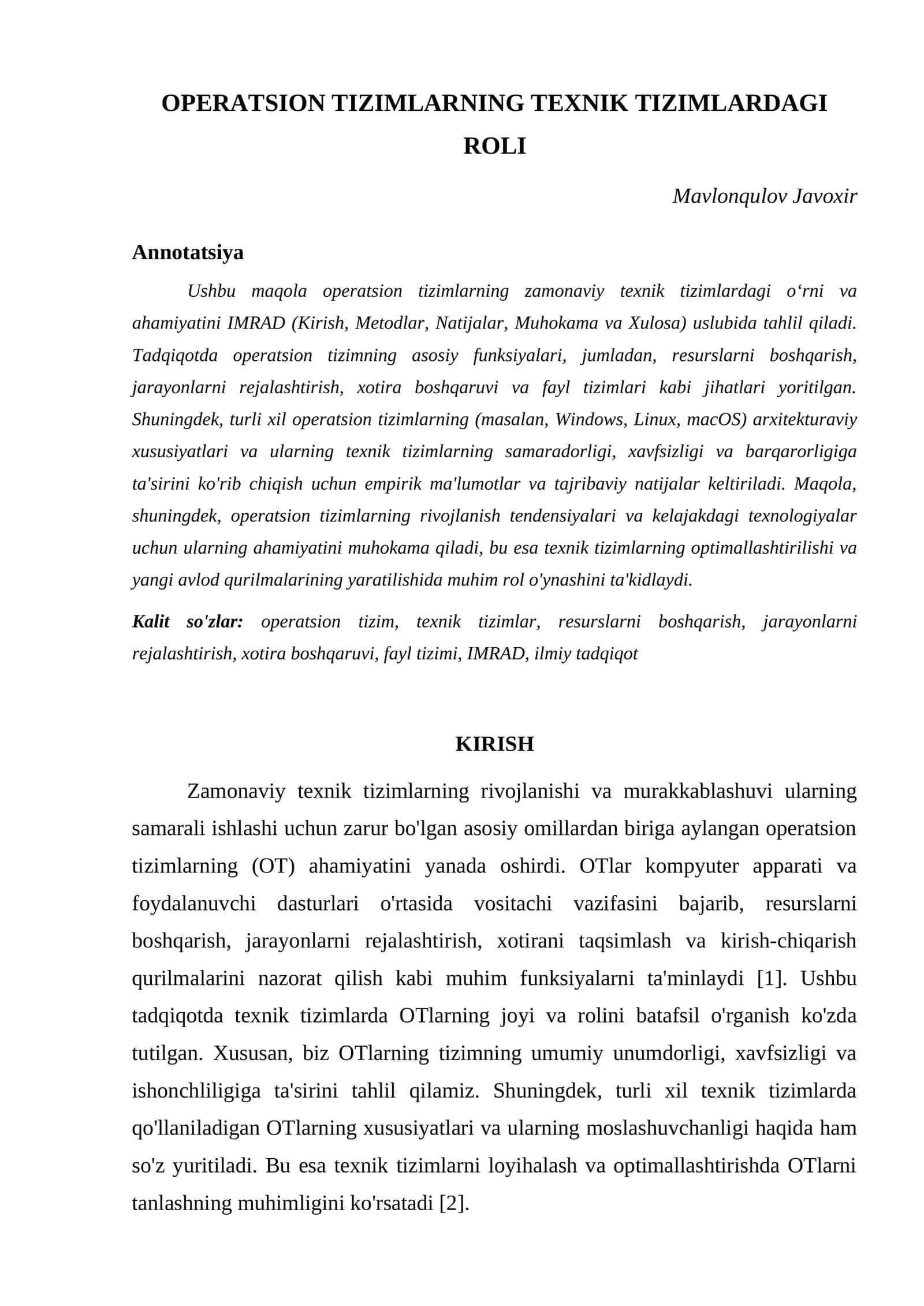 OPERATSION TIZIMLARNING TEXNIK TIZIMLARDAGI ROLI 1