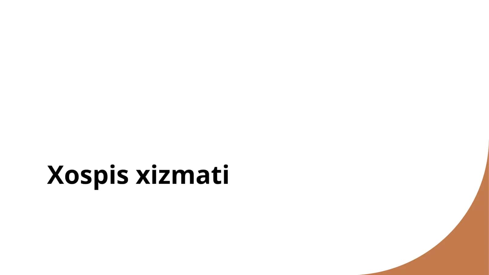 Xospis xizmati 1