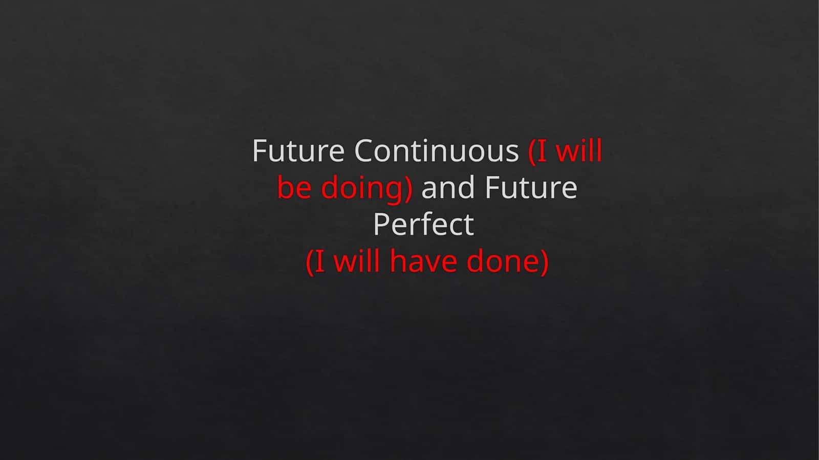 Future Continuous(I will be doing)and Future Perfect(I will have done) 1