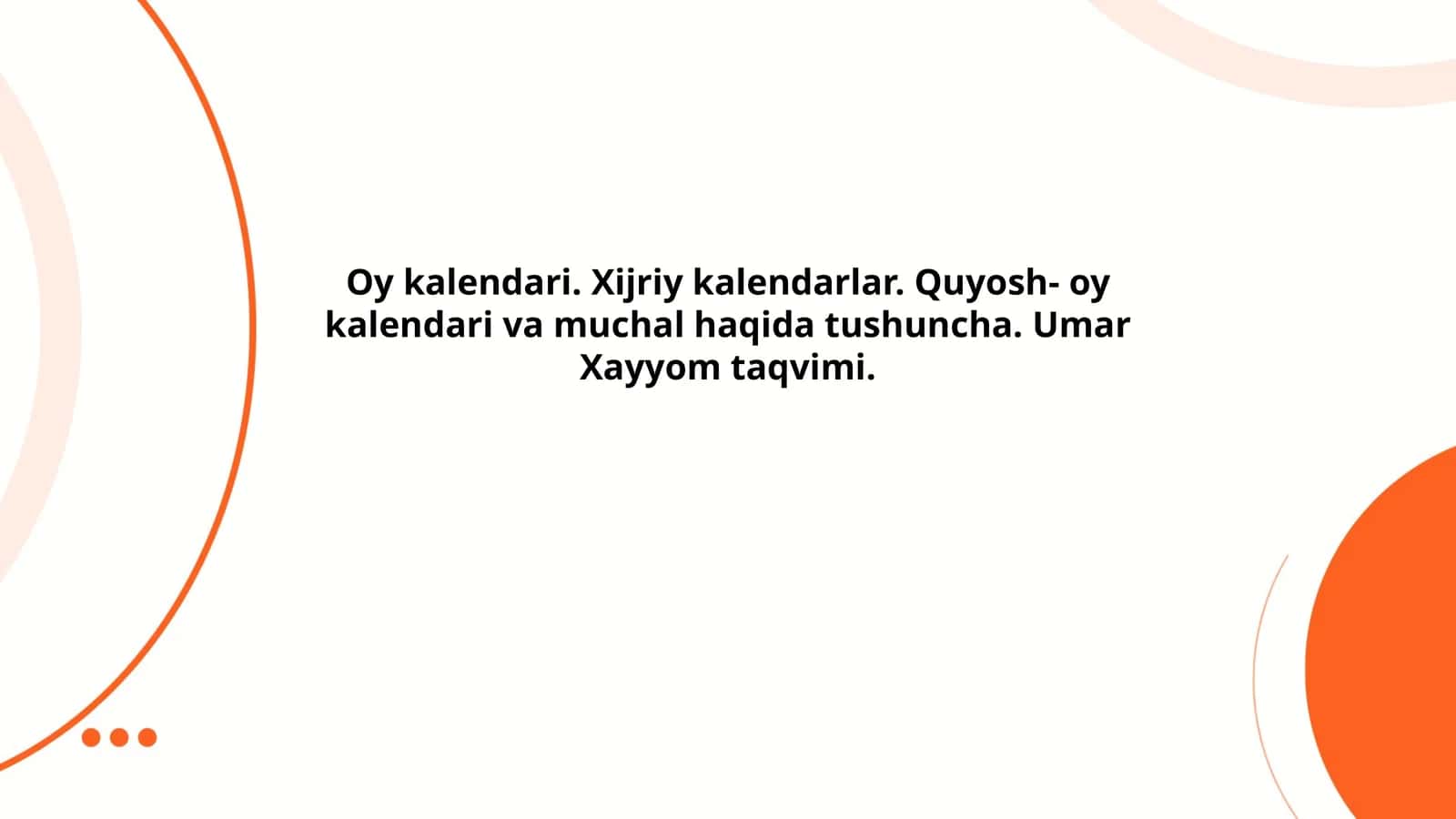 Oy kalendari tarixi 1