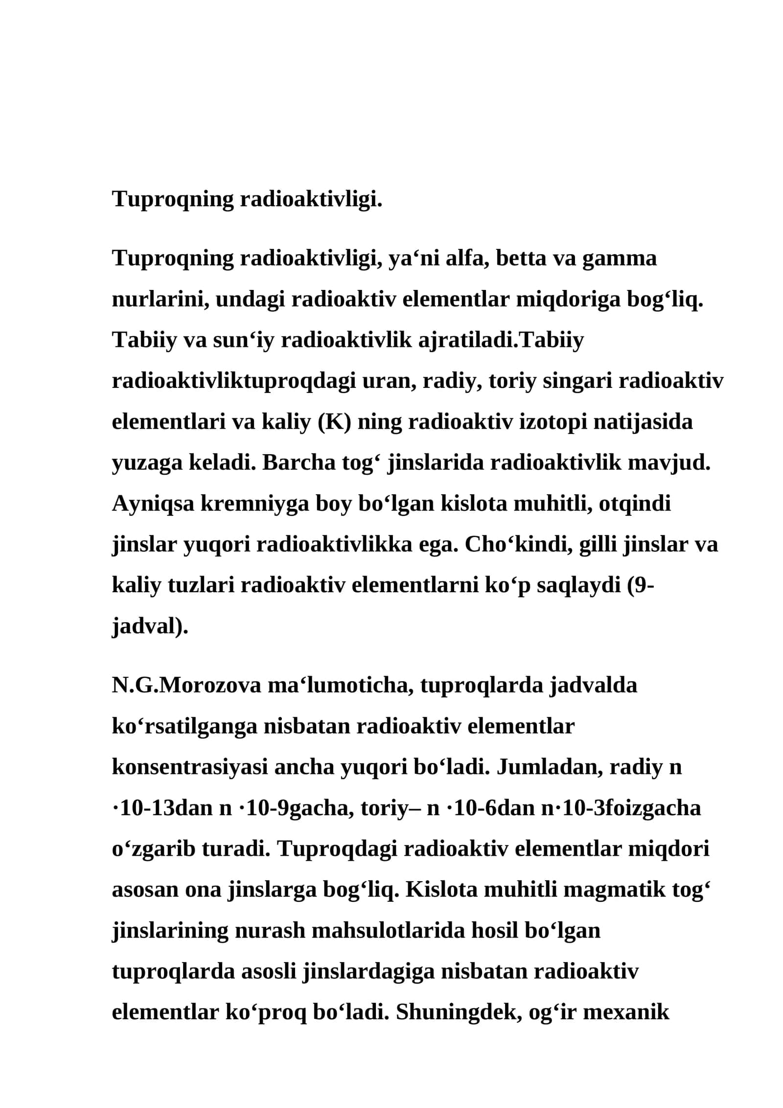 Tuproqning Radioaktivligi 1