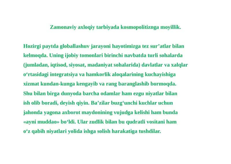 Zamonaviy axloqiy tarbiya 1